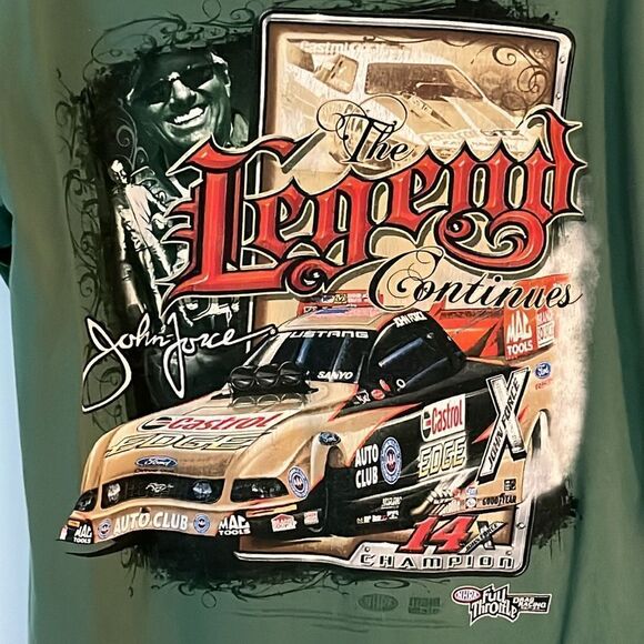 John Force The legend Continues double sided tee Vintage Tee 1996 - Picture 3 of 8